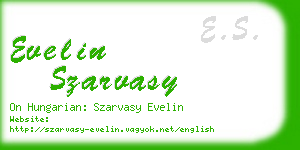 evelin szarvasy business card